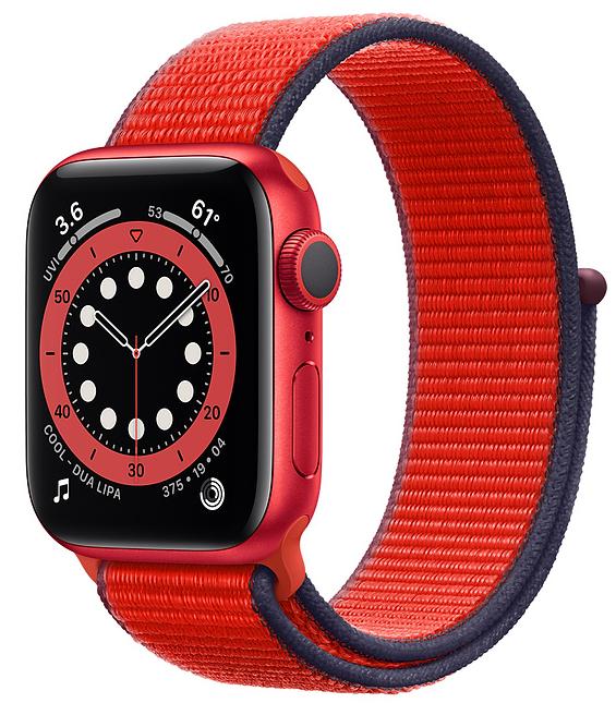 Apple watch series 6 red discount aluminum case red sport band