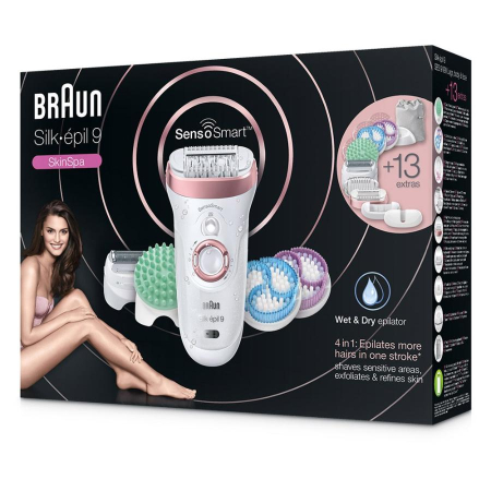 Braun Silk-Epil 9-9890 SensoSmart Trimmer - White/Rose Gold