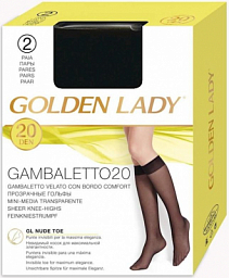 001 Golden Lady Gambaletto Filanca 20 Nero unica